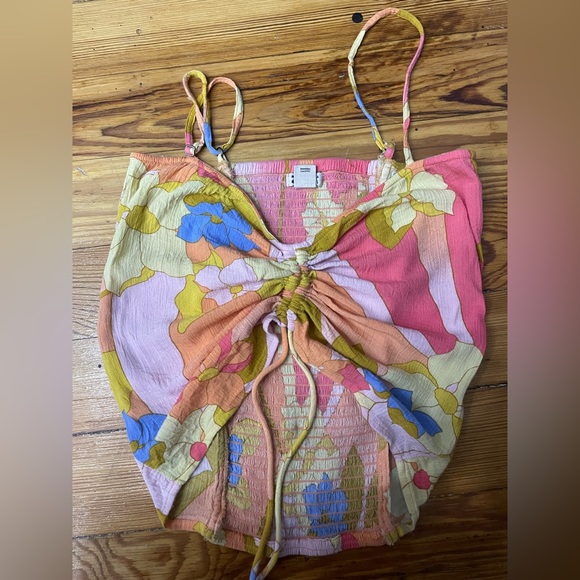 Billabong Floral Cinch Tie Tank Top - Picture 9 of 13